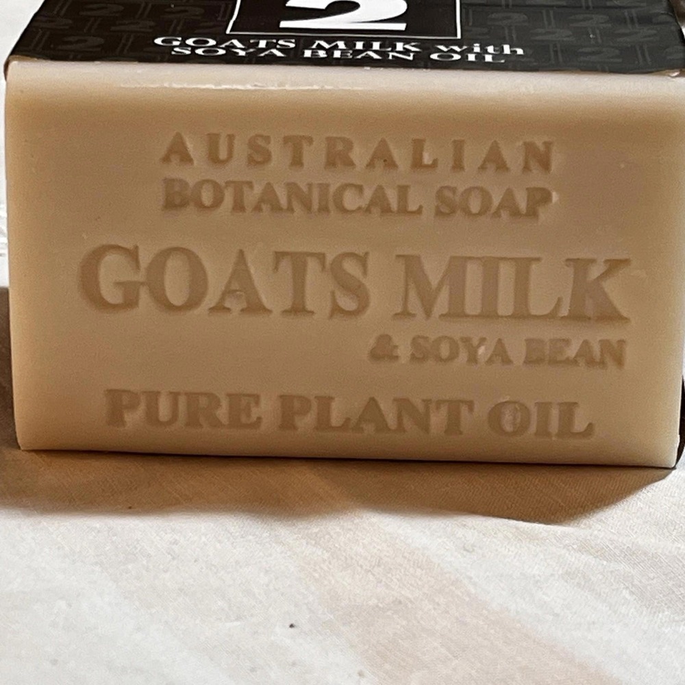 Australian Botanical Soap Goats Milk Soya Bean Shea Butter Pure Plant Oil 4 Bars